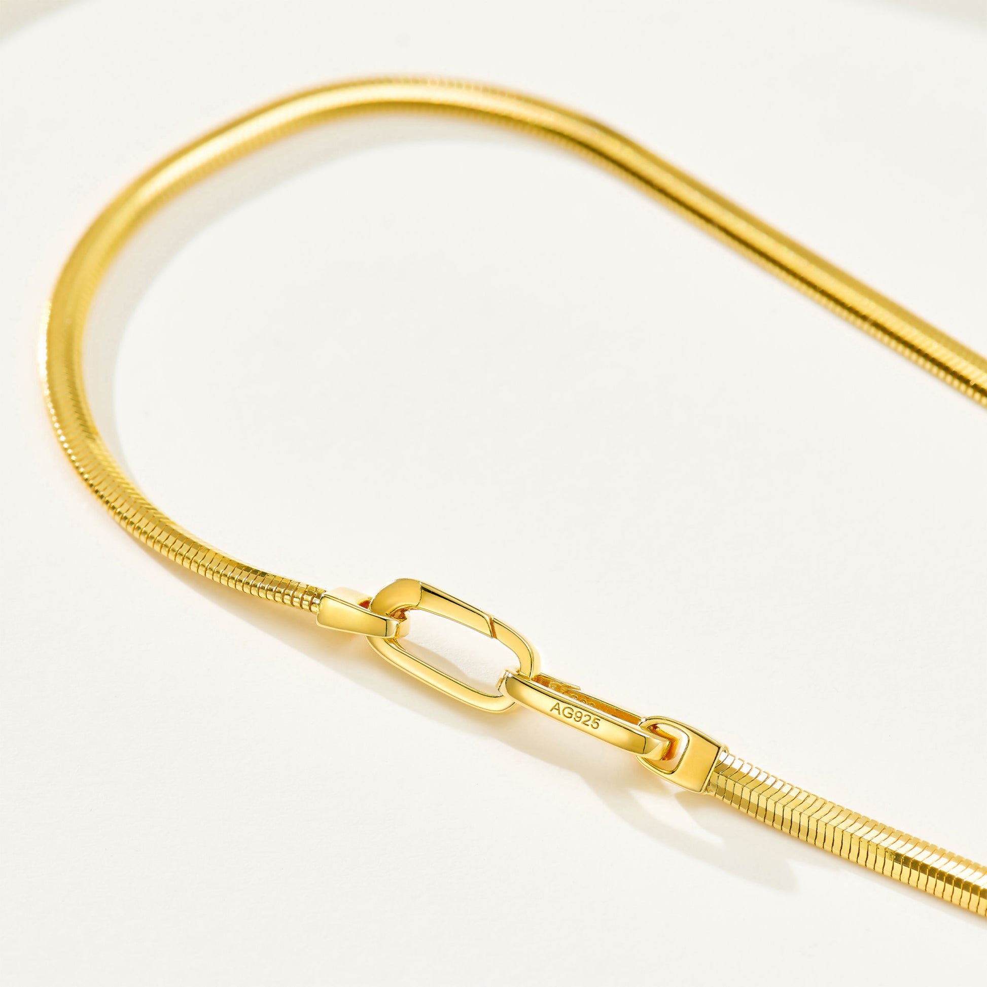 Italian Snake Chain Necklace｜Silver Necklace