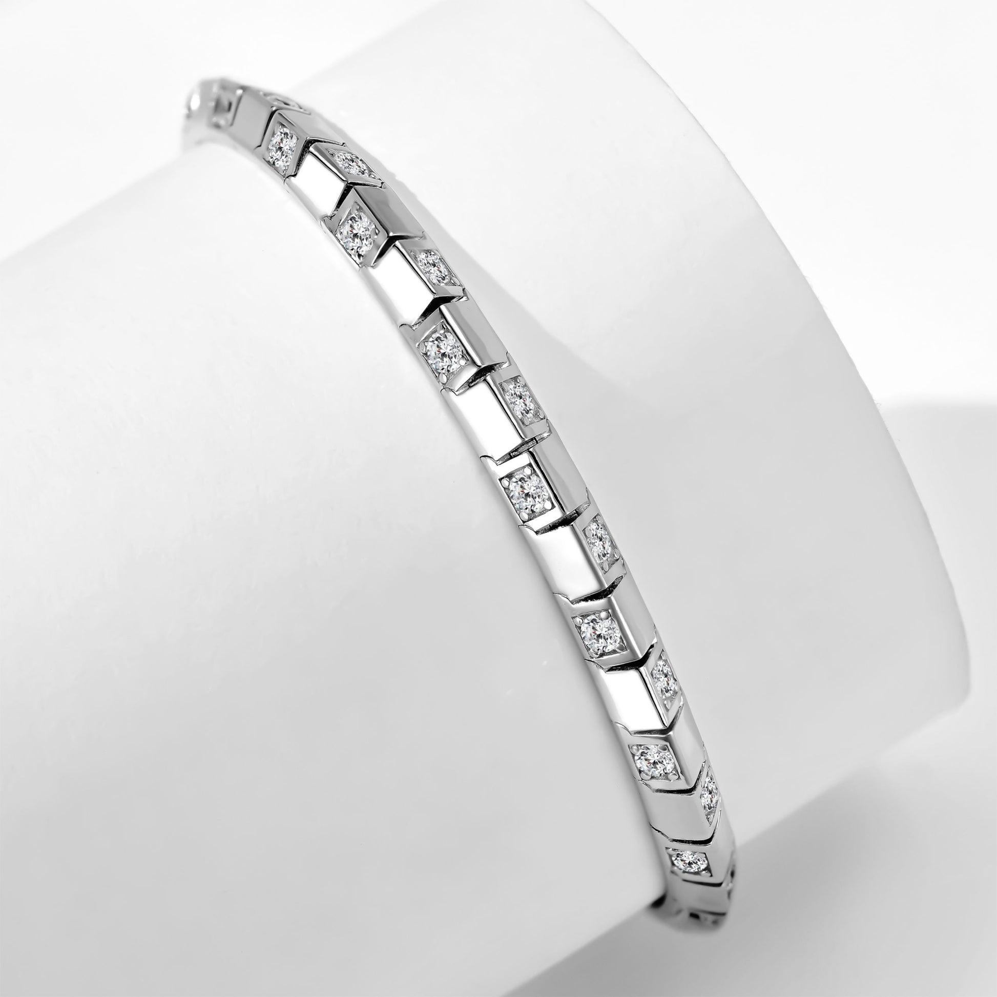 Checkerboard Gemstone Bracelet｜Silver Bracelet