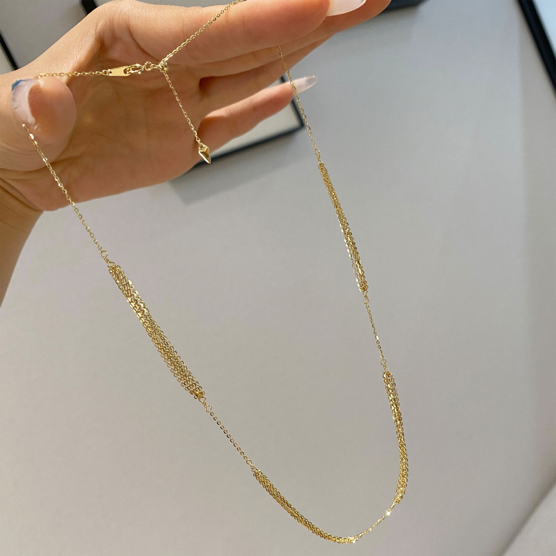Sparkling Waterfall Necklace | Silver Necklace