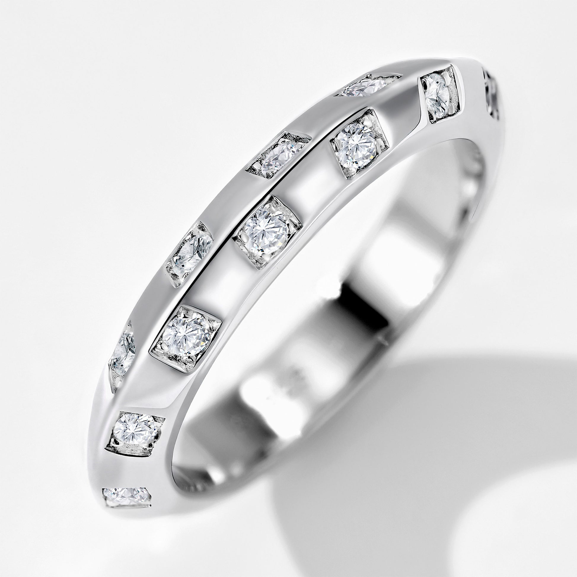 Checkerboard Design Ring | Silver  Ring