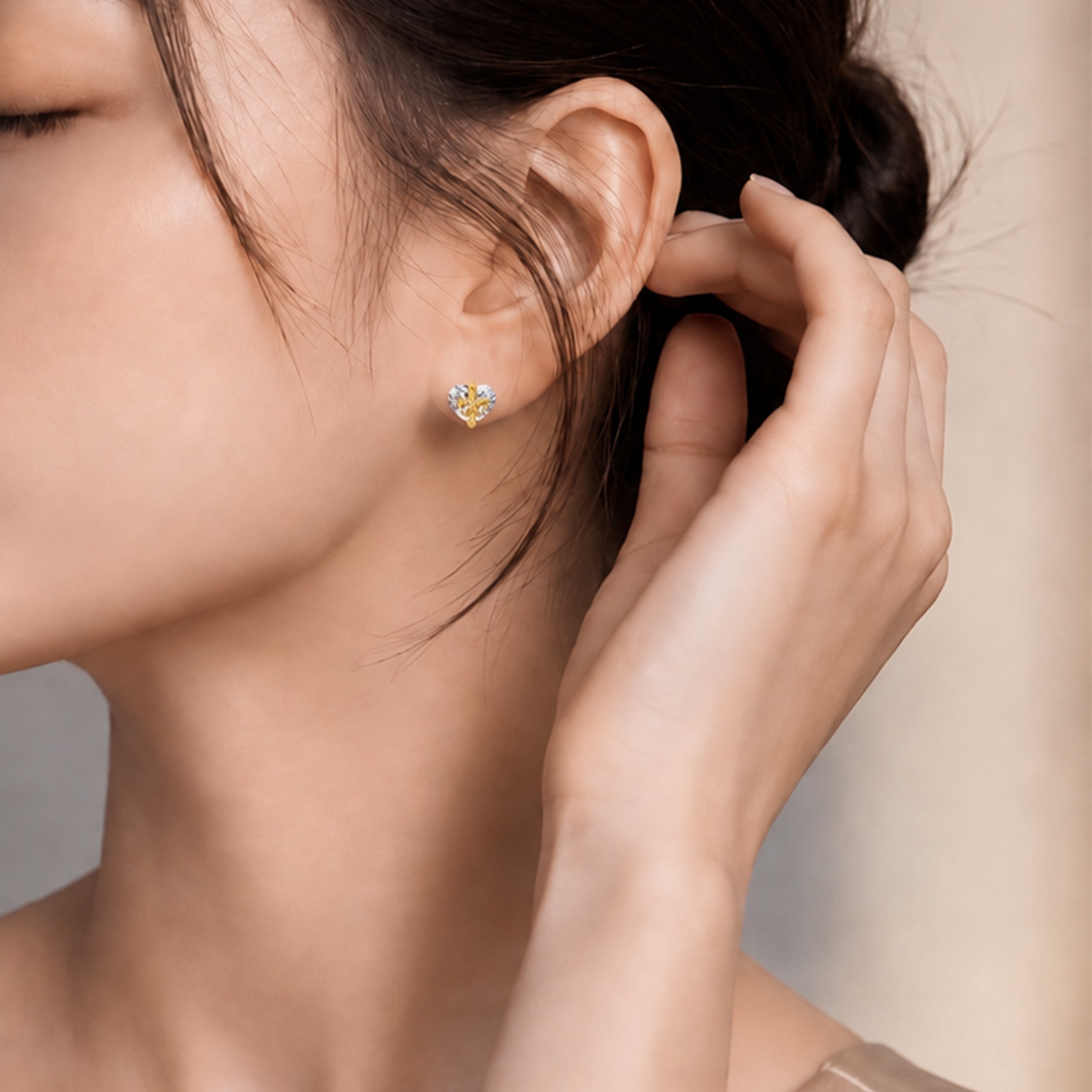 Iris Heart Earrings | Silver Earrings
