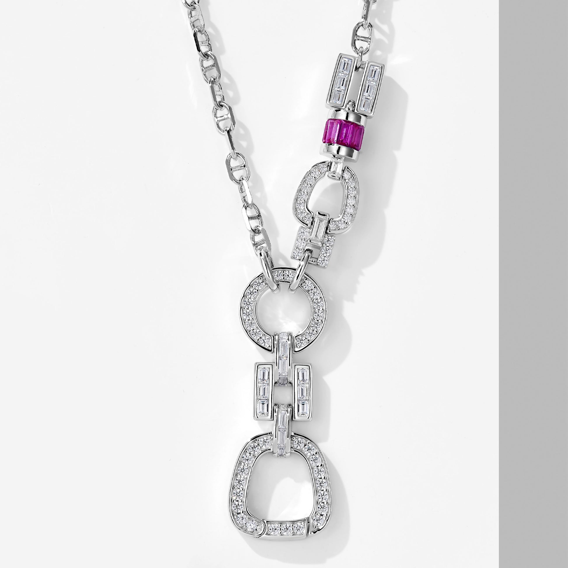 Seamless Inlay Universal Clasp Necklace | Sterling Silver