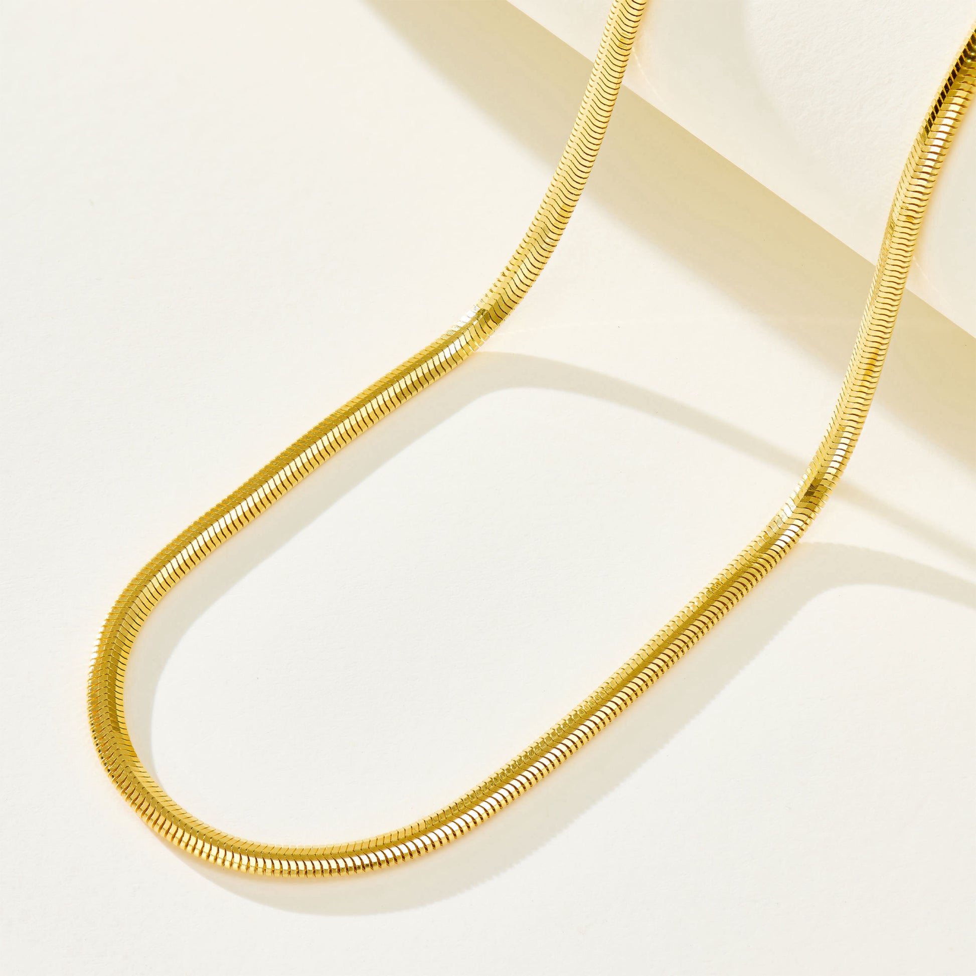 Italian Snake Chain Necklace｜Silver Necklace