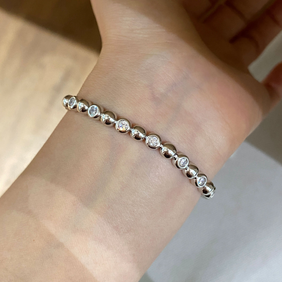 Round Bead Bracelet | Silver Bracelet
