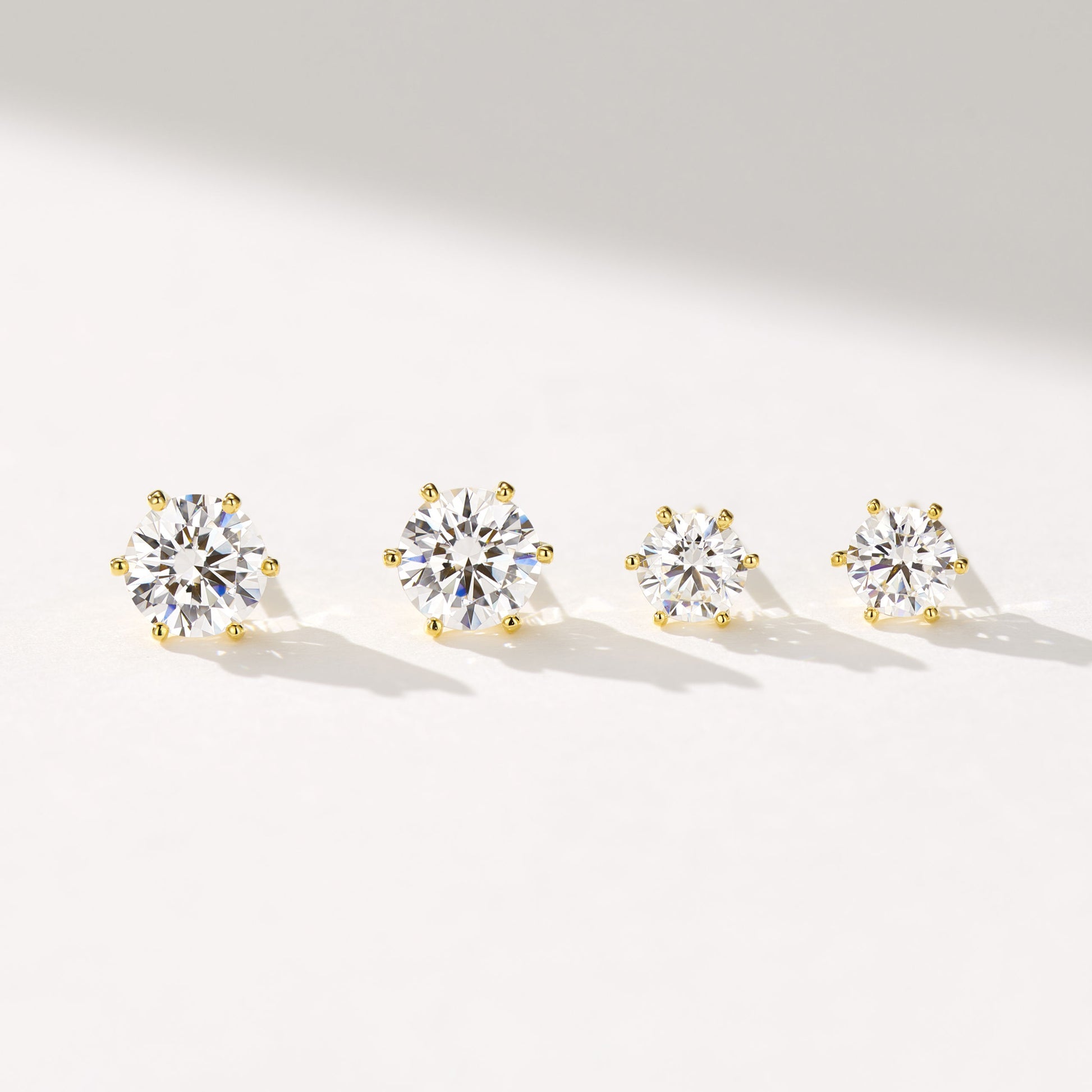 Minimalist Round Brilliant EarStuds  | Silver Earrings
