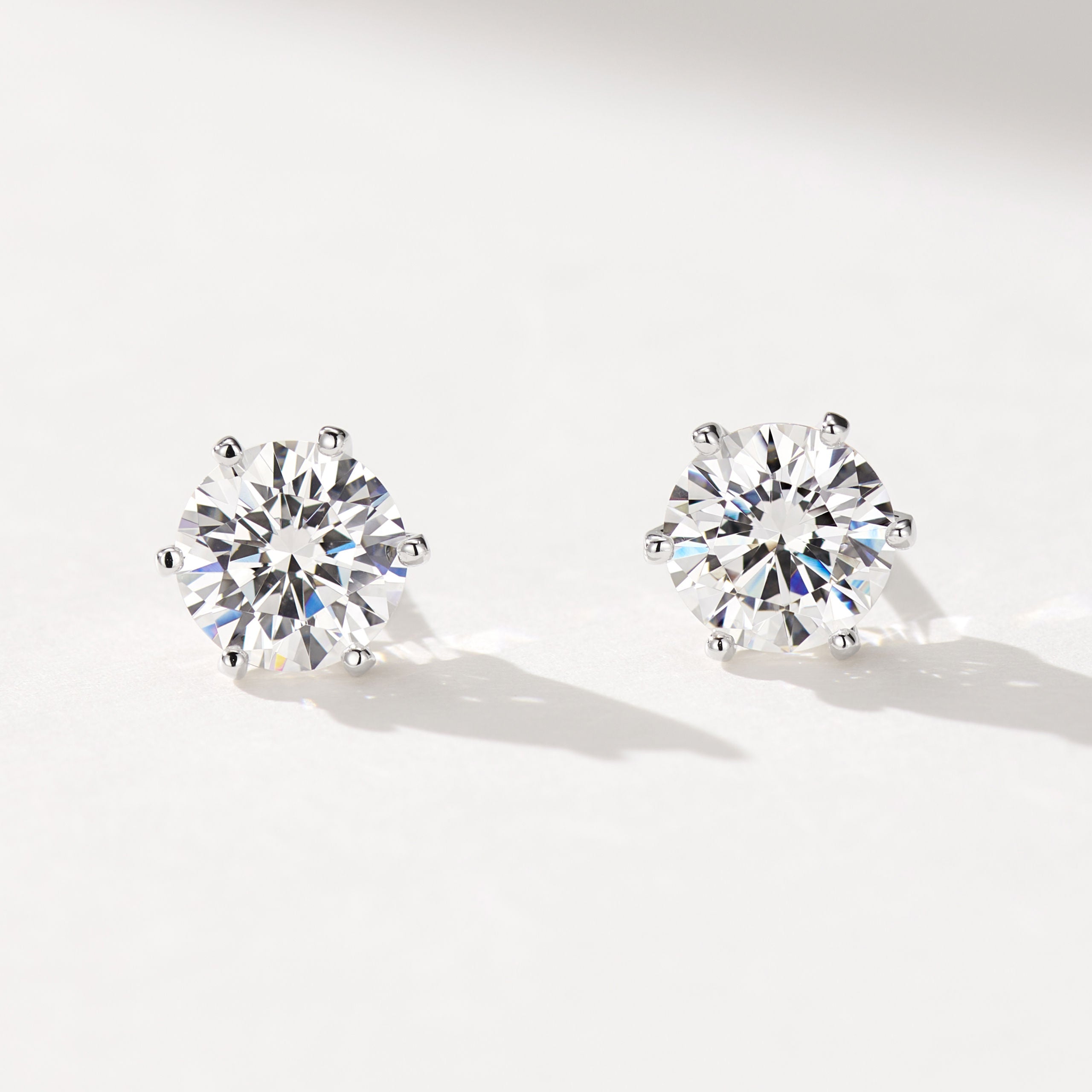 Minimalist Round Brilliant EarStuds  | Silver Earrings