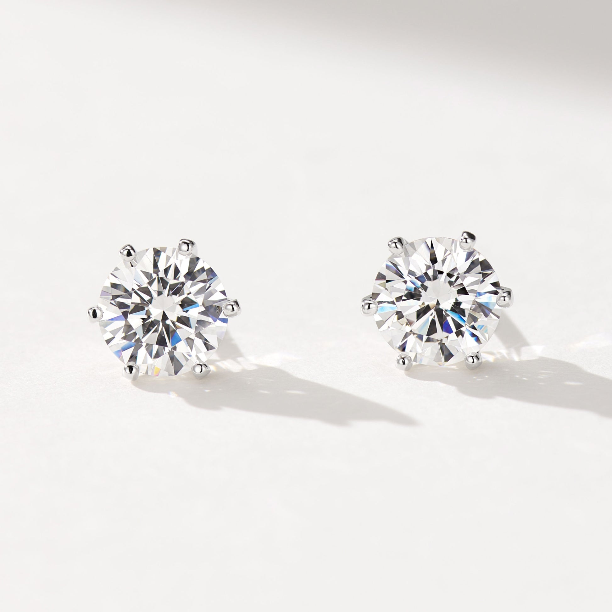 Minimalist Round Brilliant EarStuds  | Silver Earrings