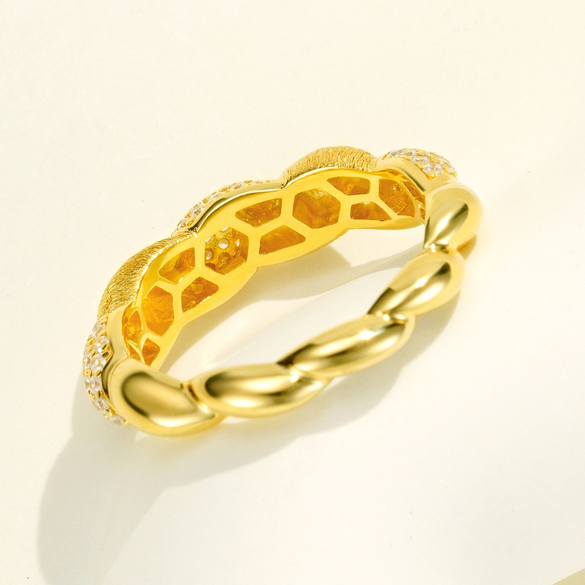 Delicate Brushed Twisted Ring| Silver Ring