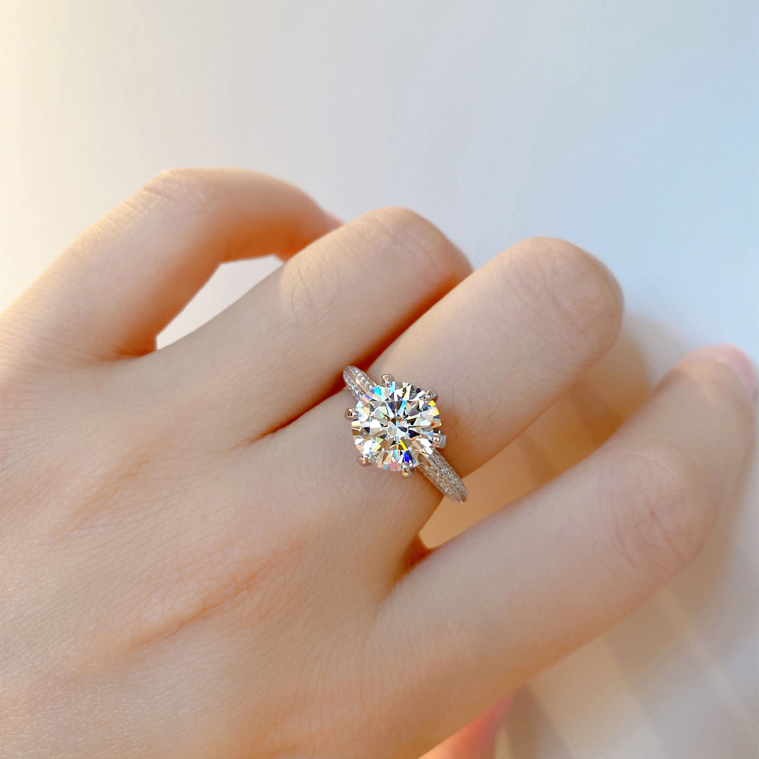 3ct Timeless Engagement Ring  | Silver Ring