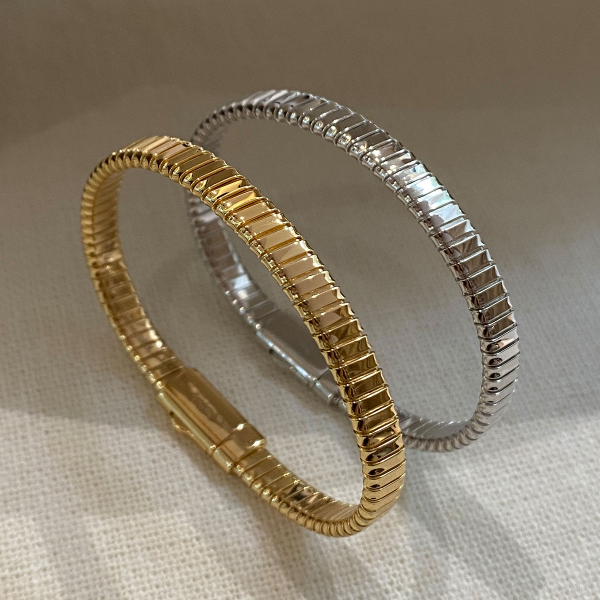 Flexible Gas Tube Bangle | Silver Bracelet