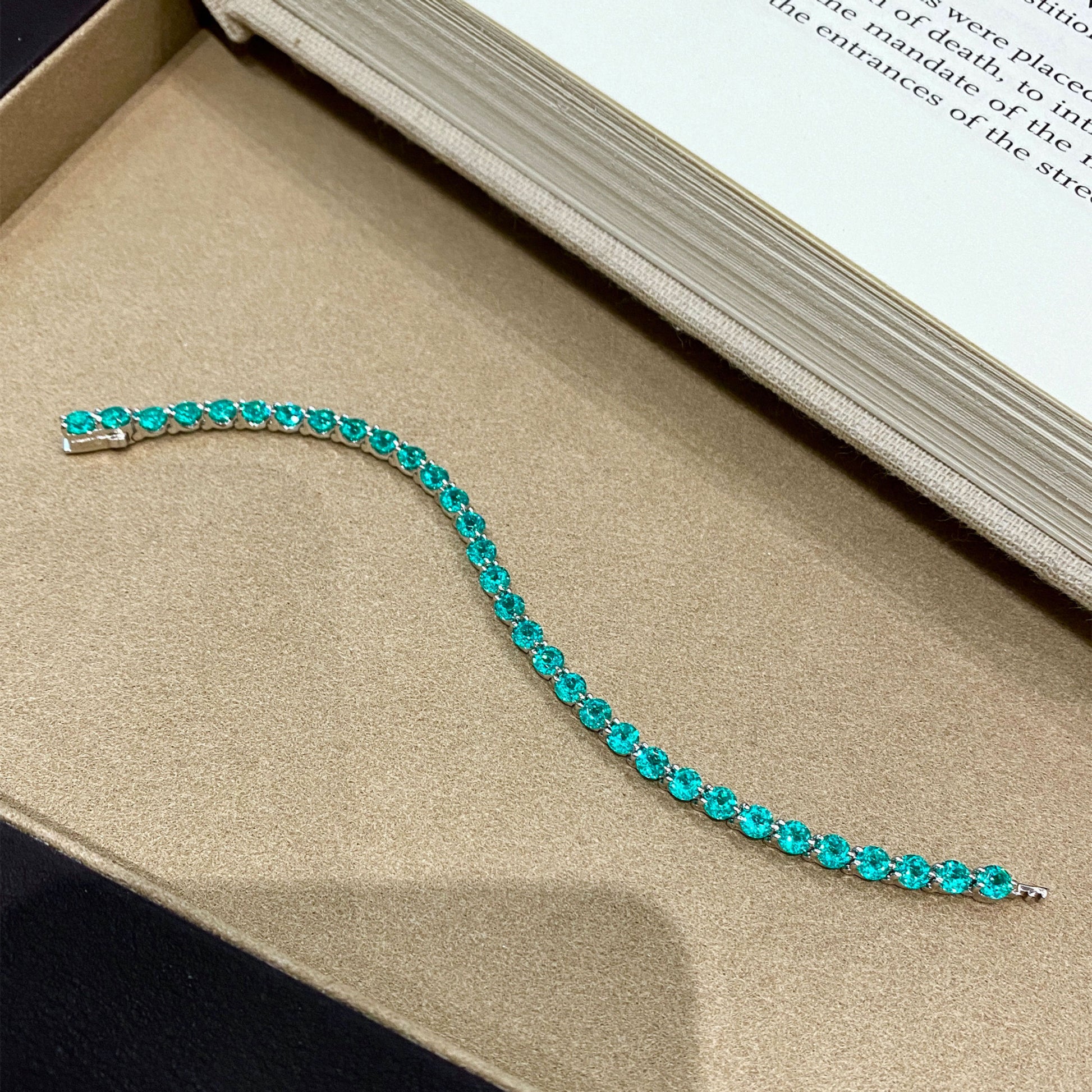 4mm Blue Gemstone Bracelet｜Silver Bracelet