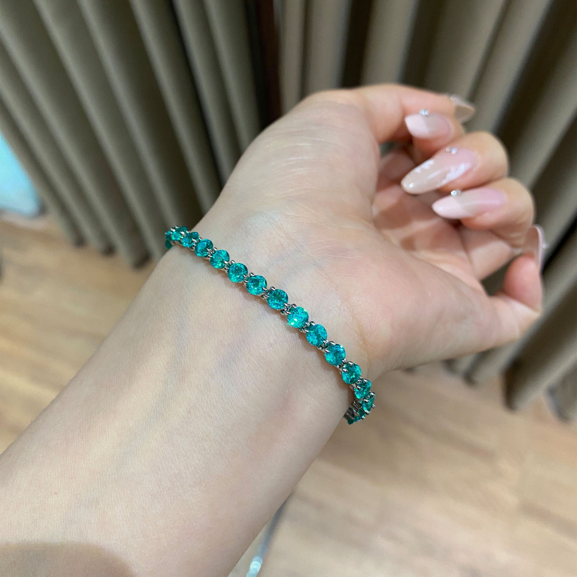 4mm Blue Gemstone Bracelet｜Silver Bracelet