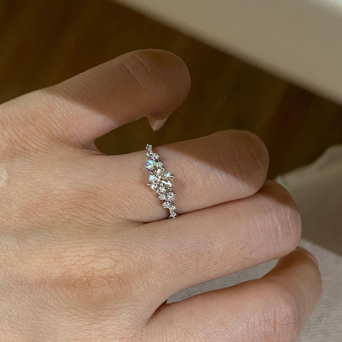 Lab Grown Diamond Love Letter Ring | Silver Ring