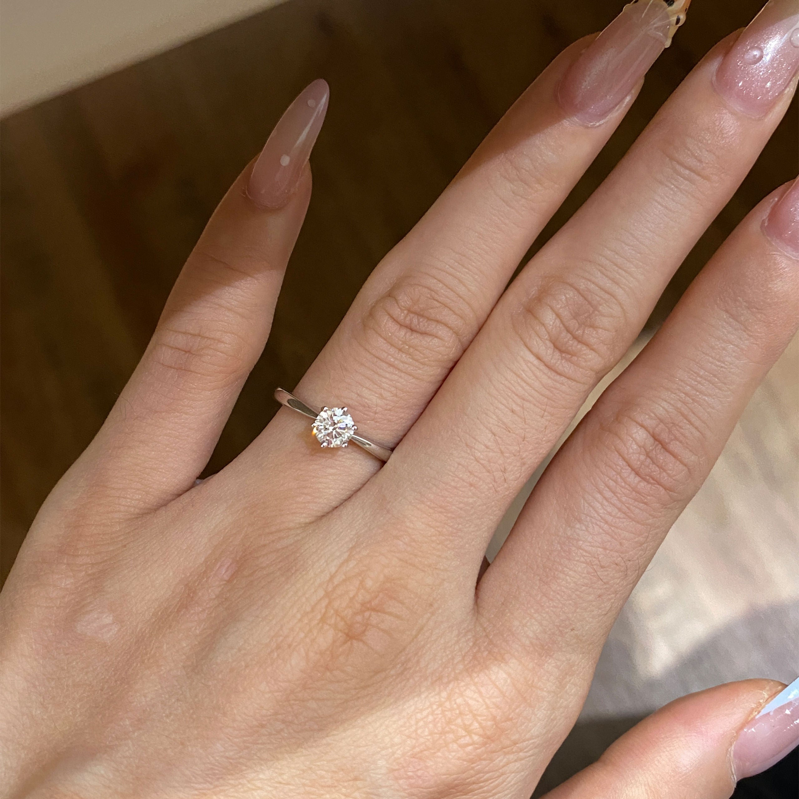 0.5ct Lab Grown Diamond Solitaire Ring | Silver Ring
