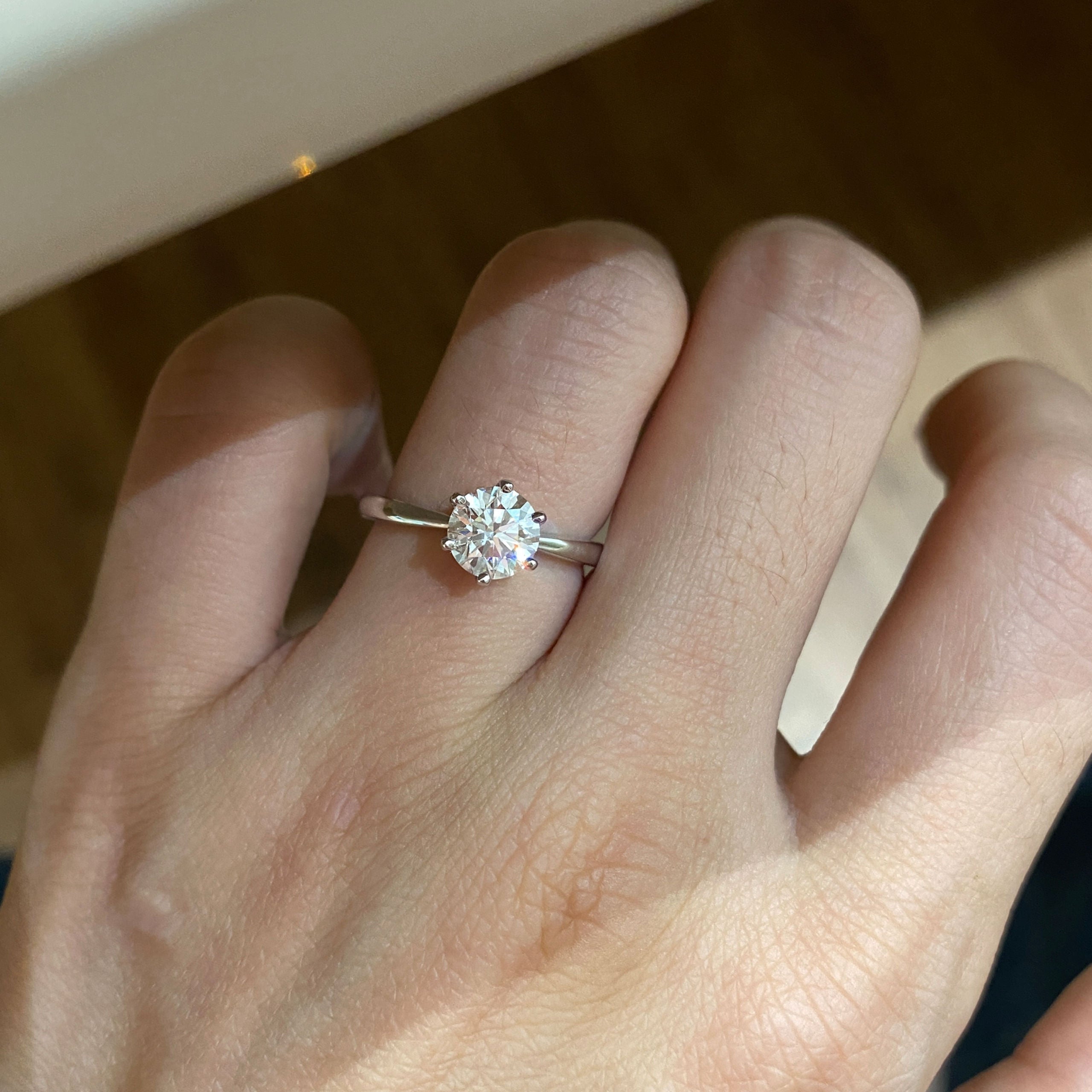 1ct Lab-Grown Diamond Solitaire Ring in 925 Sterling Silver