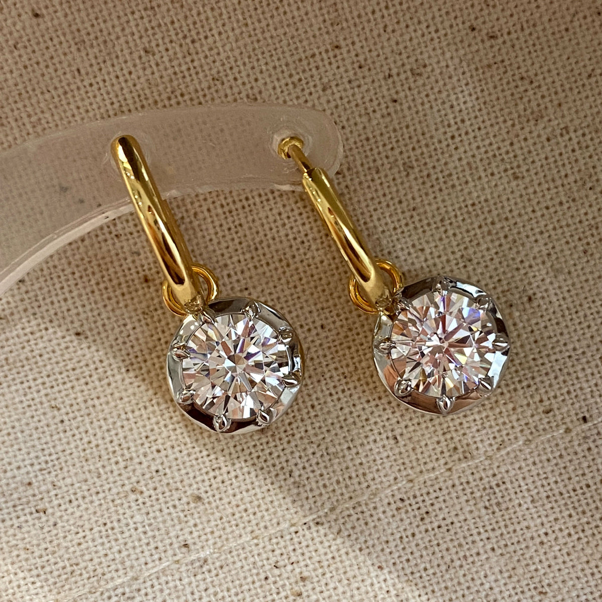 Hailey Round Huggie Earrings｜Silver Earrings