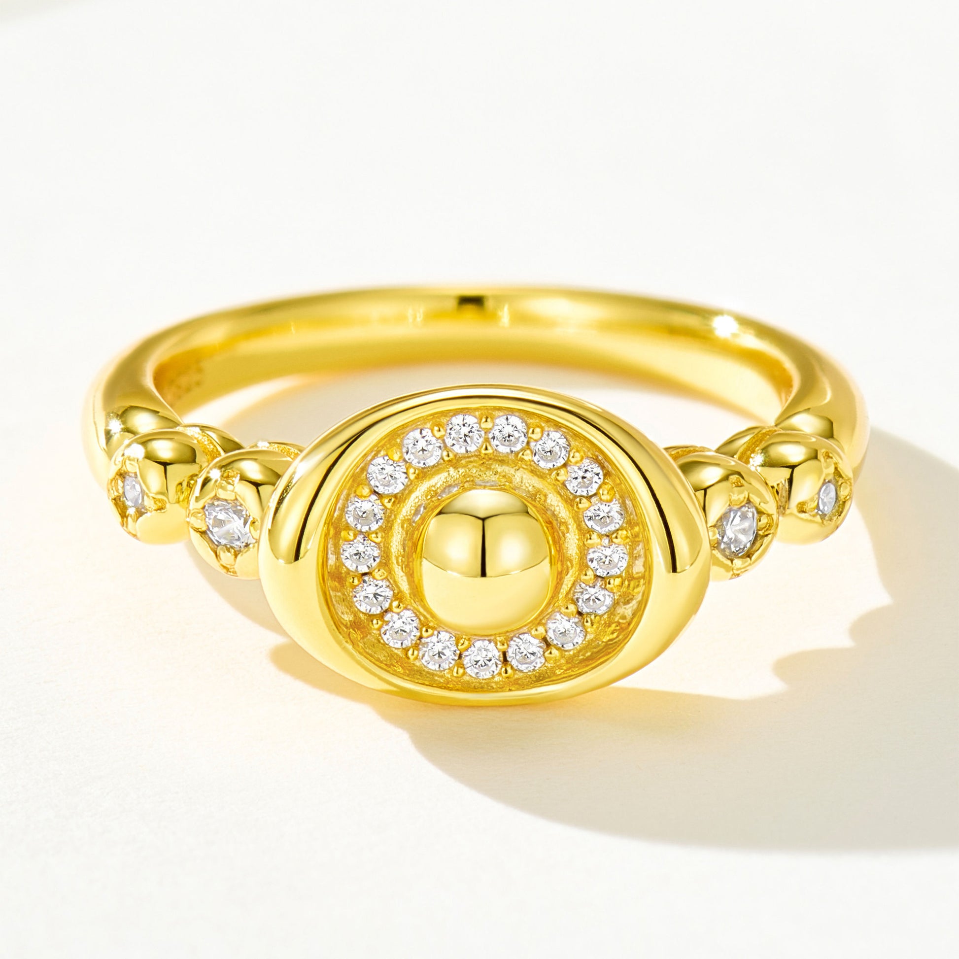 Silver Gold Plated Ingot Ring | Silver Ring