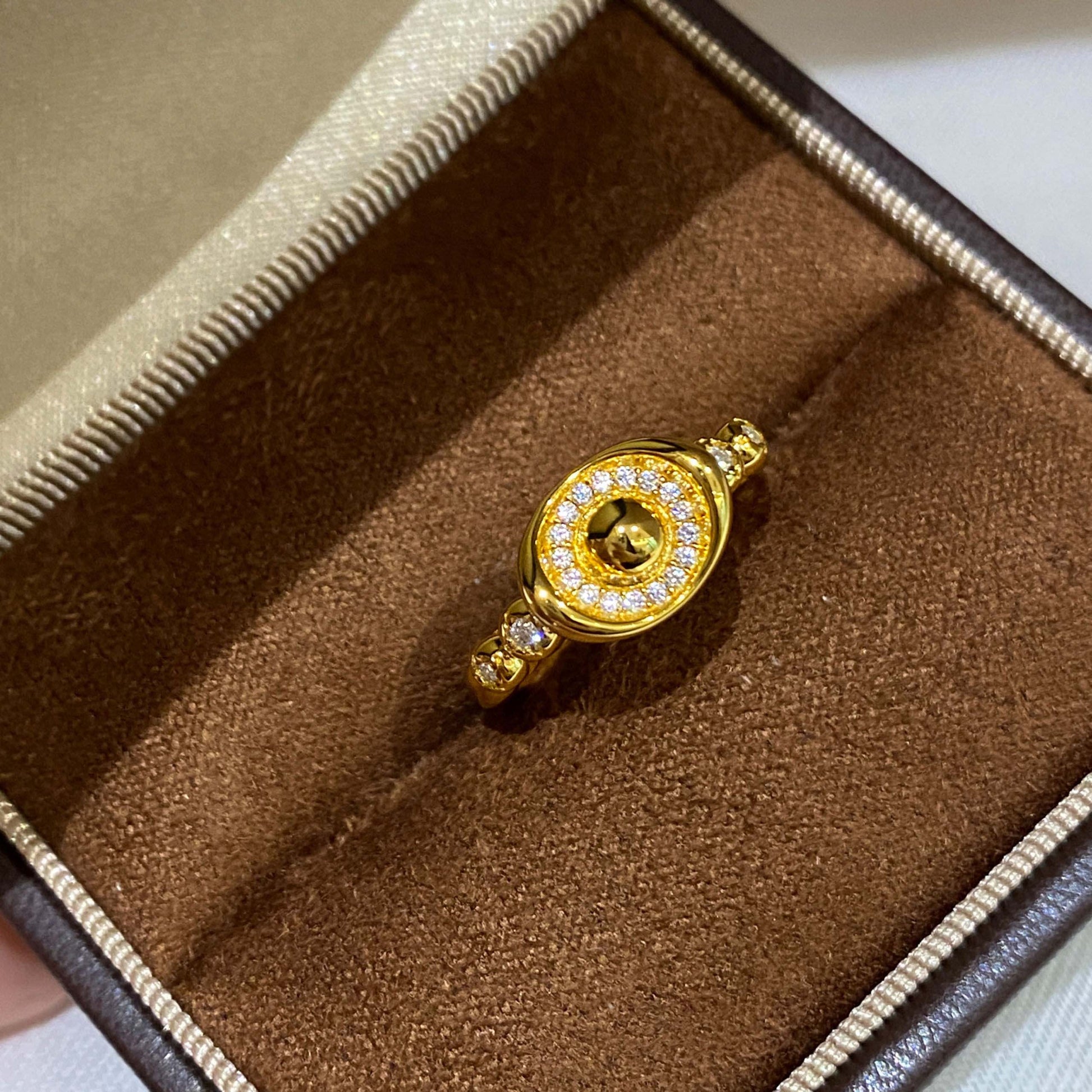 Silver Gold Plated Ingot Ring | Silver Ring