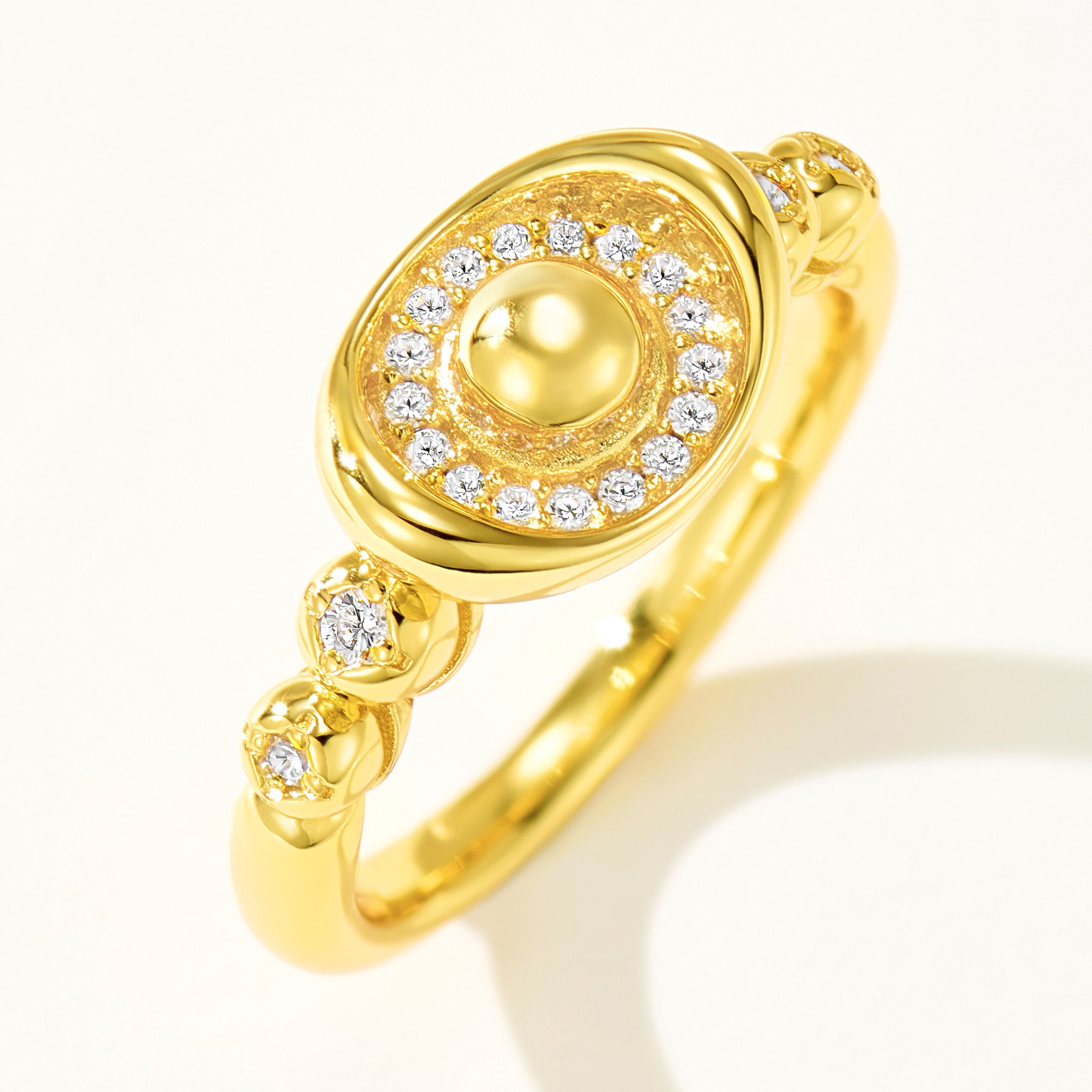 Silver Gold Plated Ingot Ring | Silver Ring