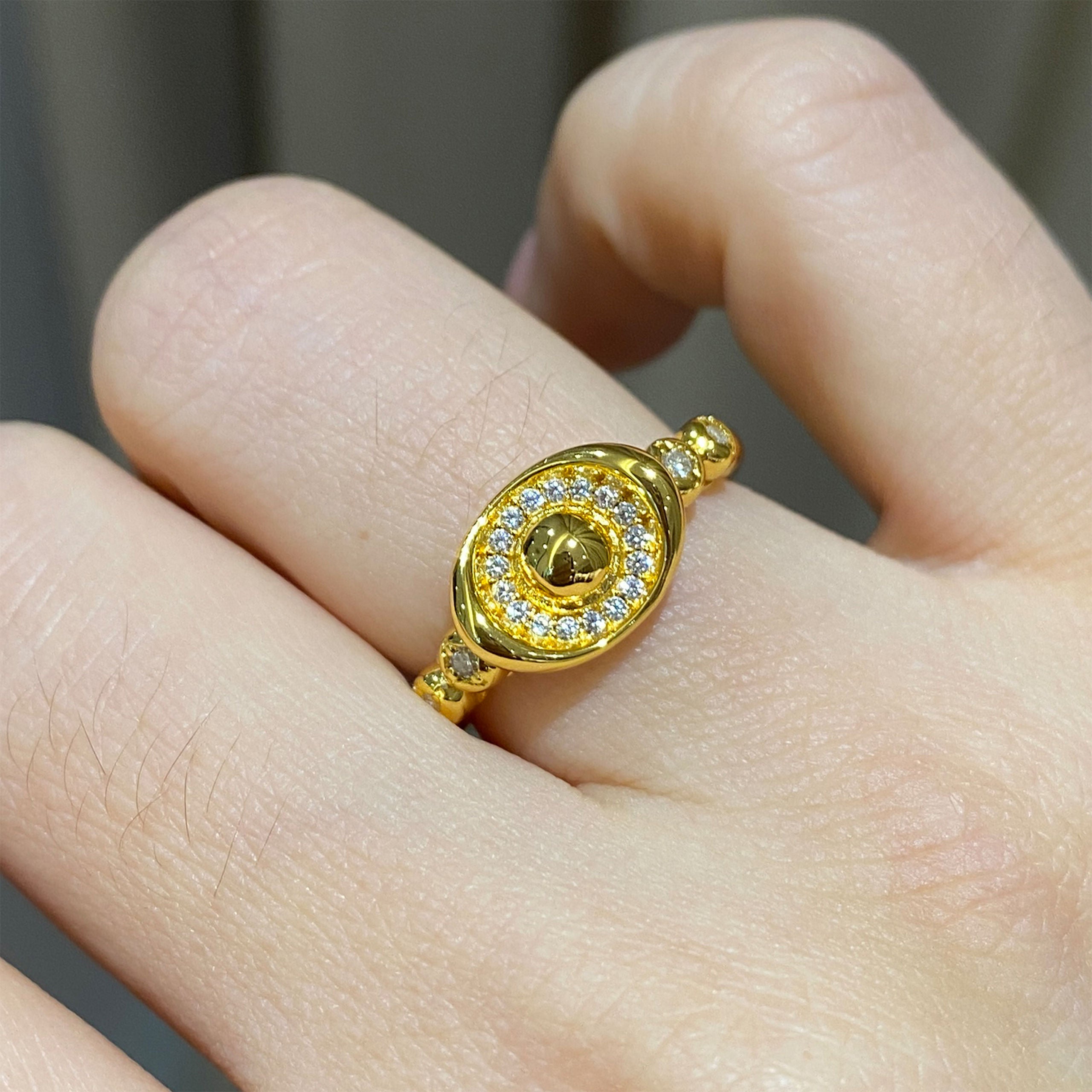 Silver Gold Plated Ingot Ring | Silver Ring