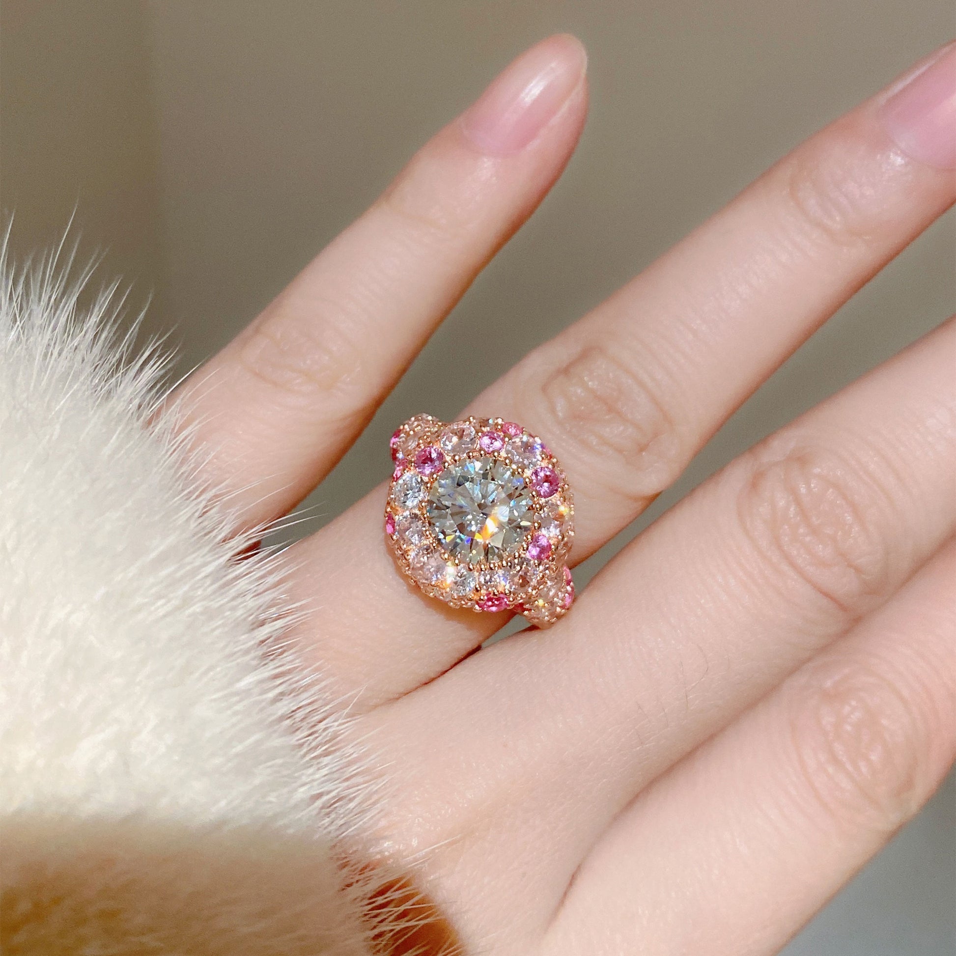 Pink Gemstone Candy Ring | Silver Ring