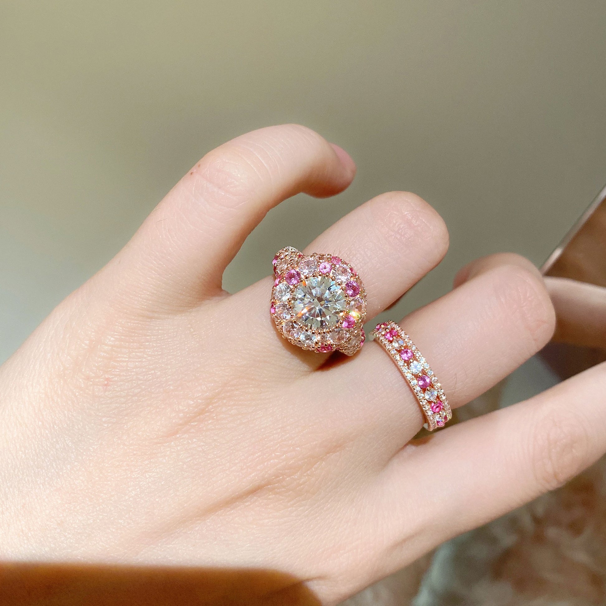 Pink Gemstone Candy Ring | Silver Ring