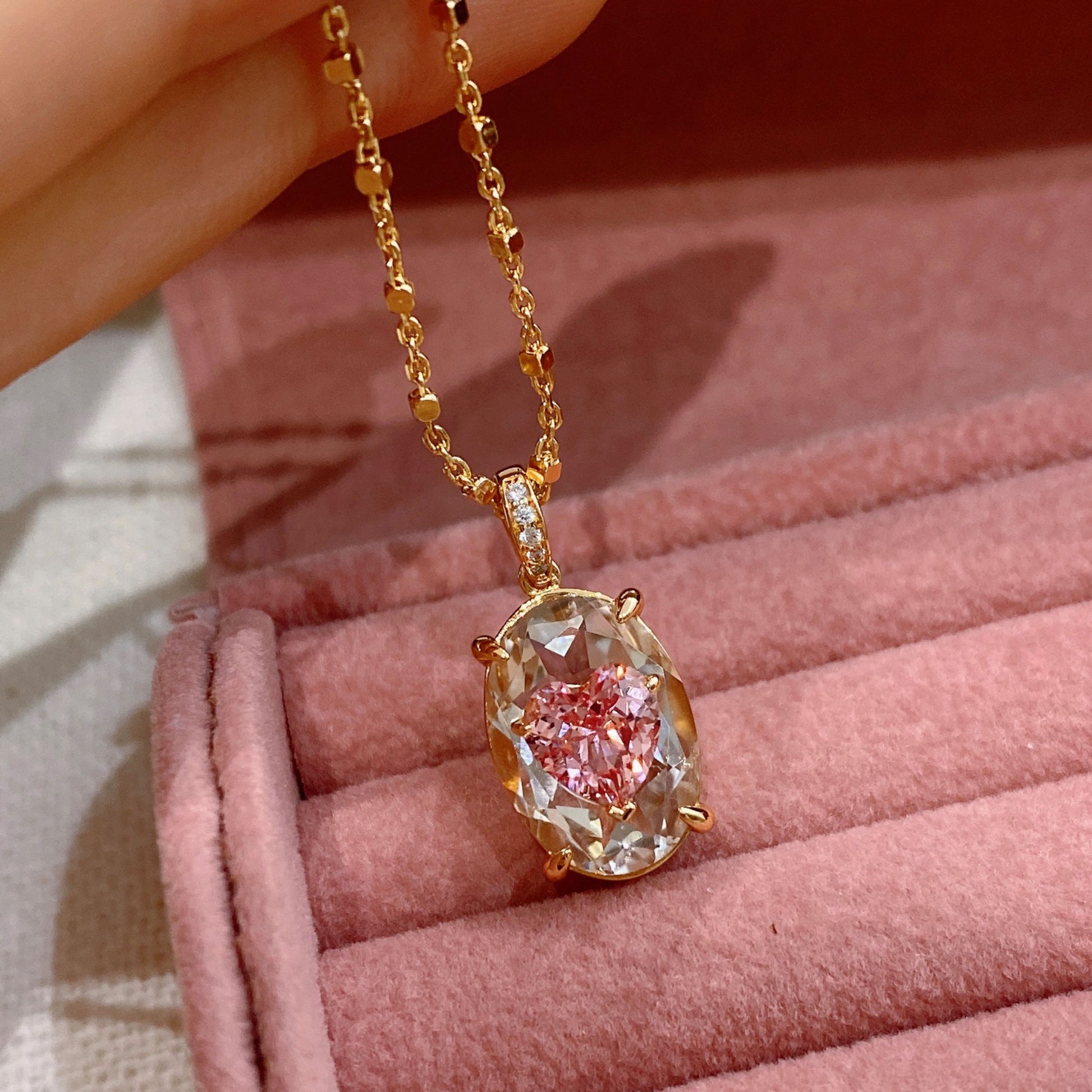 Sweet Heart Clip Pendant | Silver Necklace