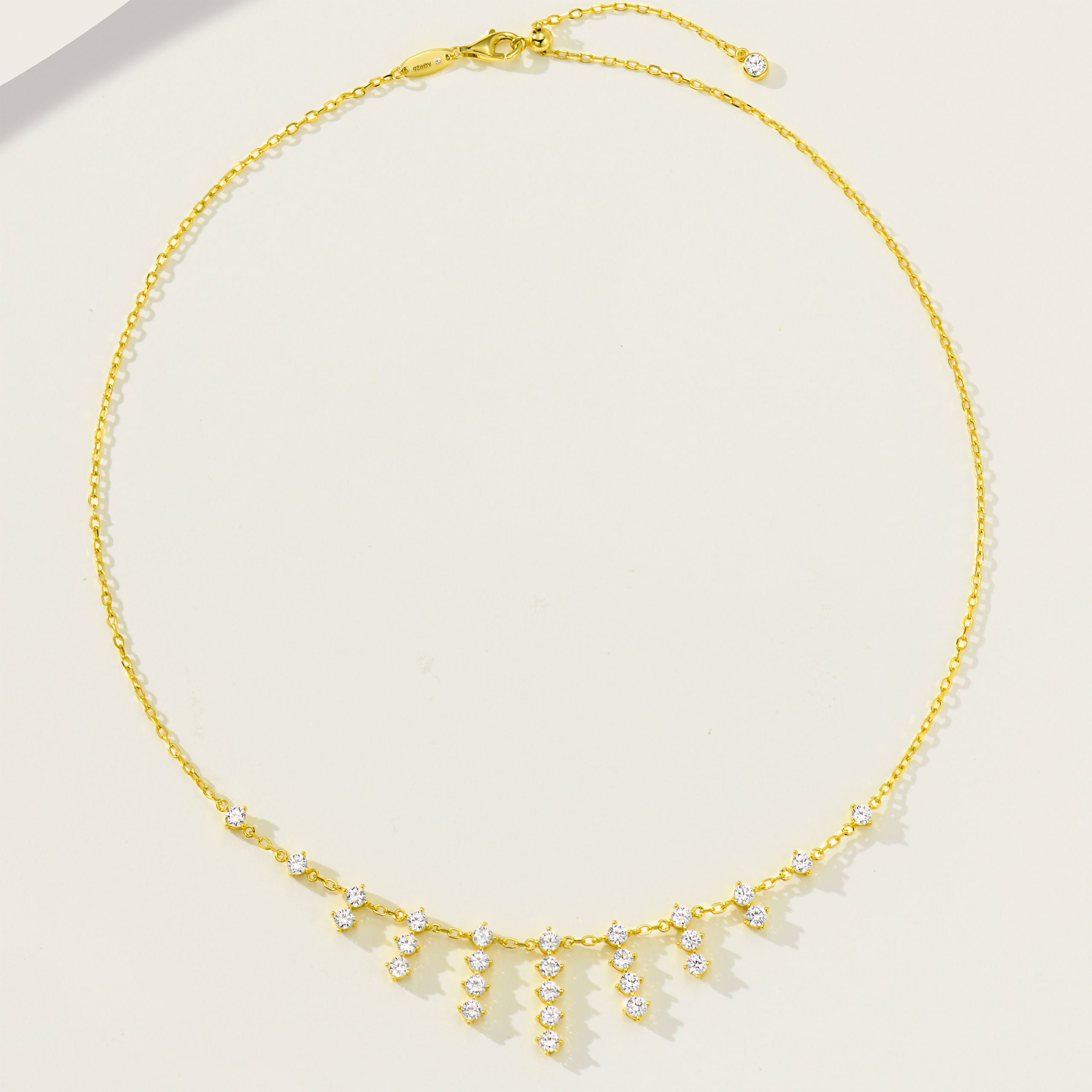 Sparkling Tassel Necklace｜Silver Necklace