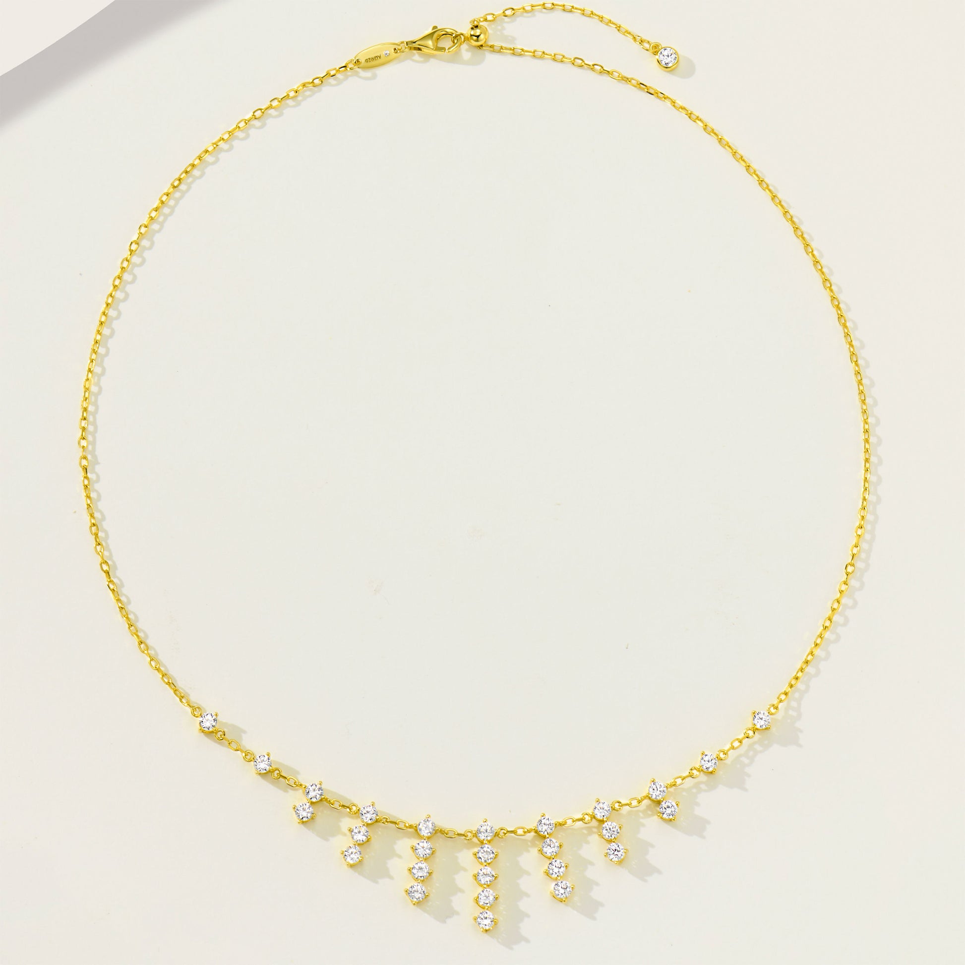 Sparkling Tassel Necklace｜Silver Necklace