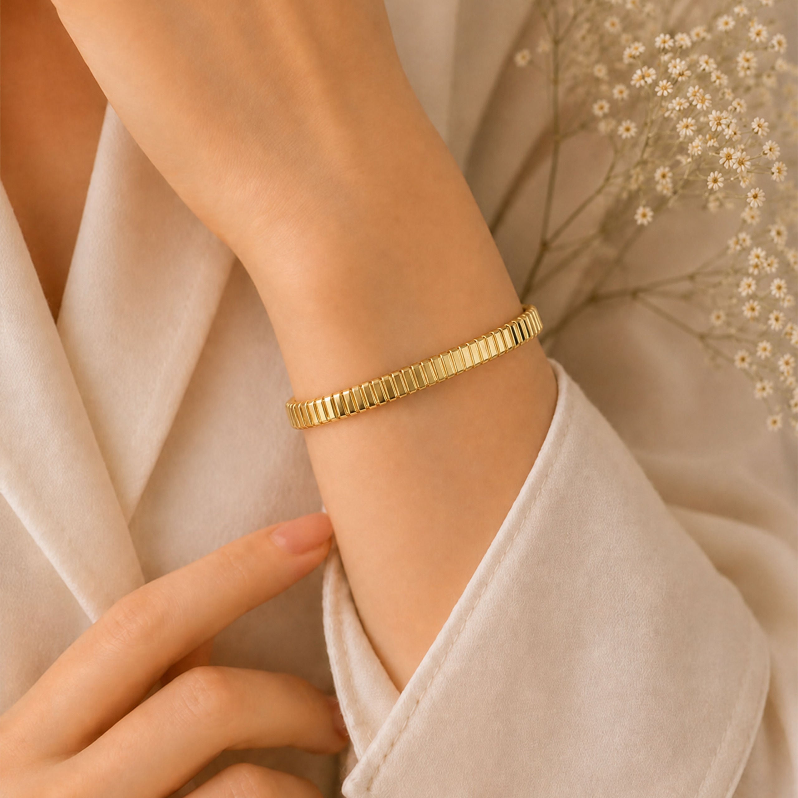 Flexible Gas Tube Bangle | Silver Bracelet